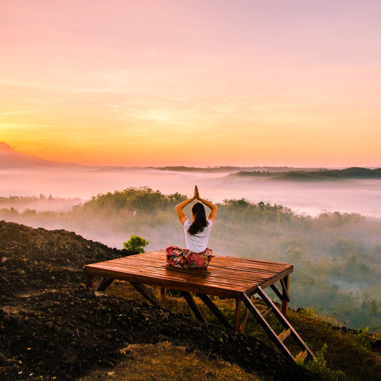 picture of woman doing yoga