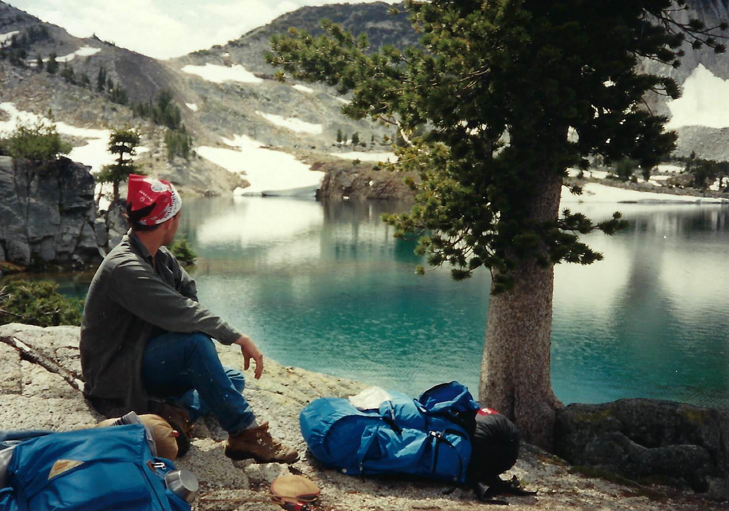 Image by the lake, Always Watching the World...., Glacier Lake, Eagle Cap Wilderness, 1990